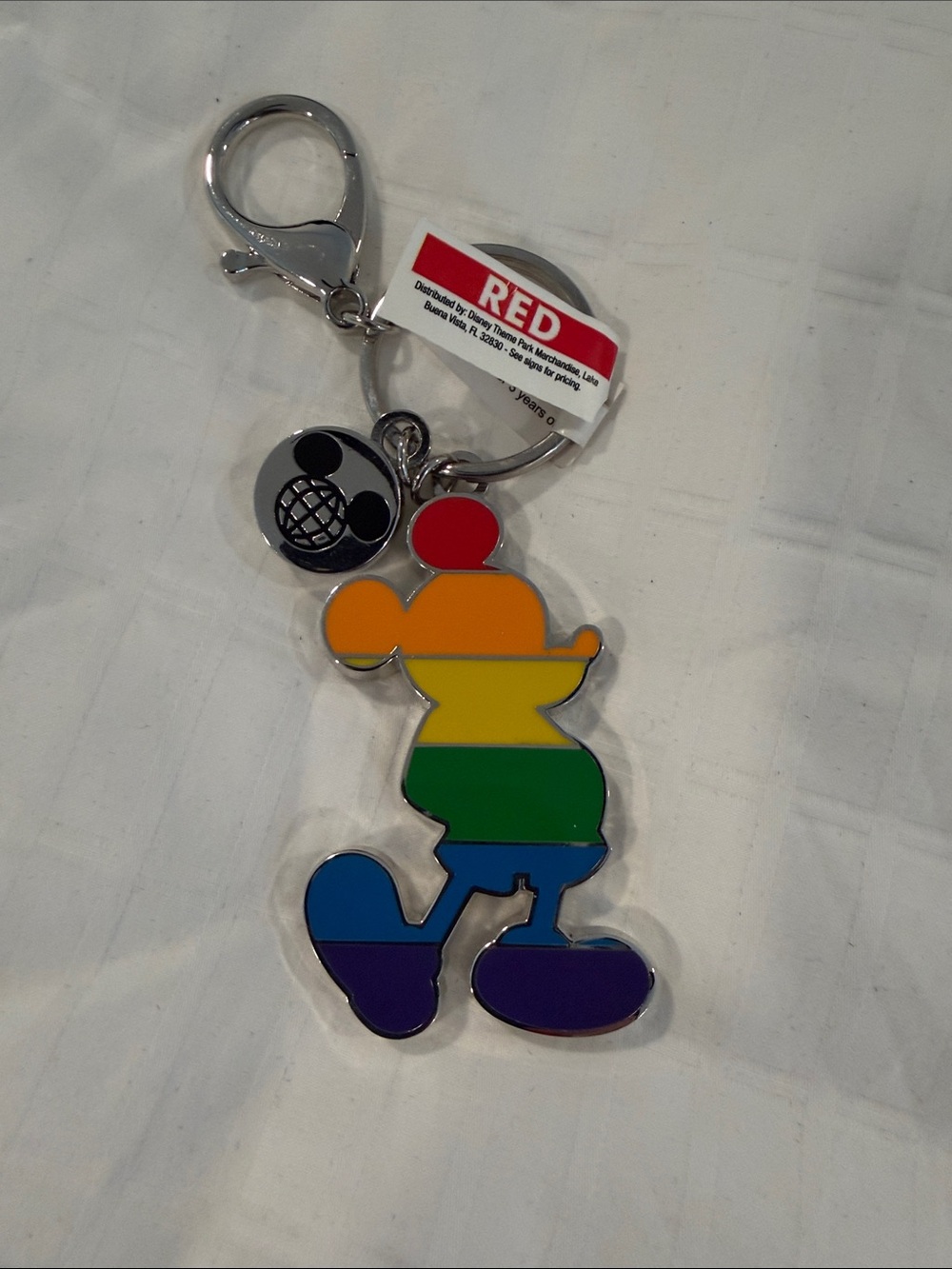 NWT Disney Keychain - Rainbow Mickey Mouse